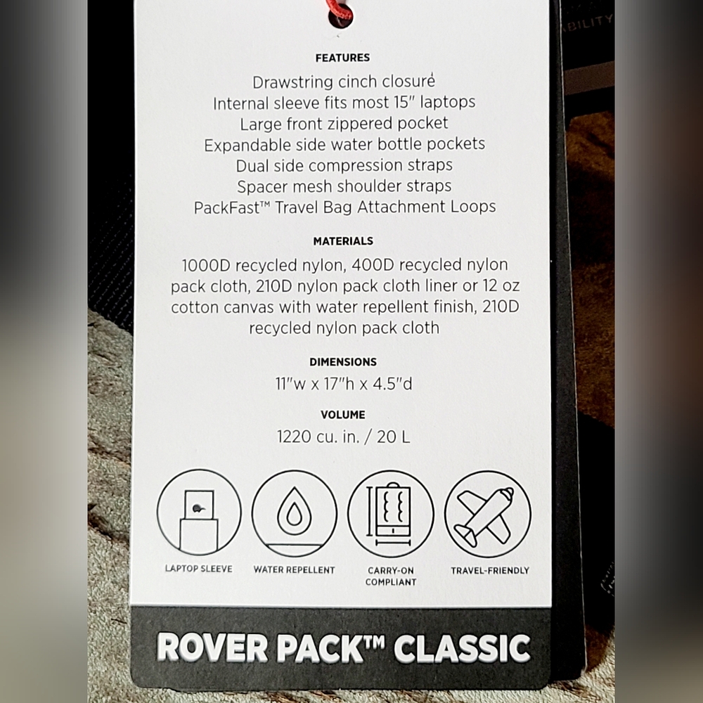 TOPO Designs Rover Pack Classic Backpack - Picture 8 of 9